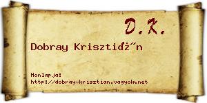 Dobray Krisztián névjegykártya
