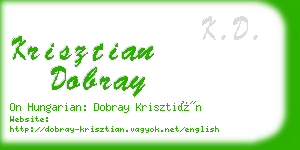 krisztian dobray business card